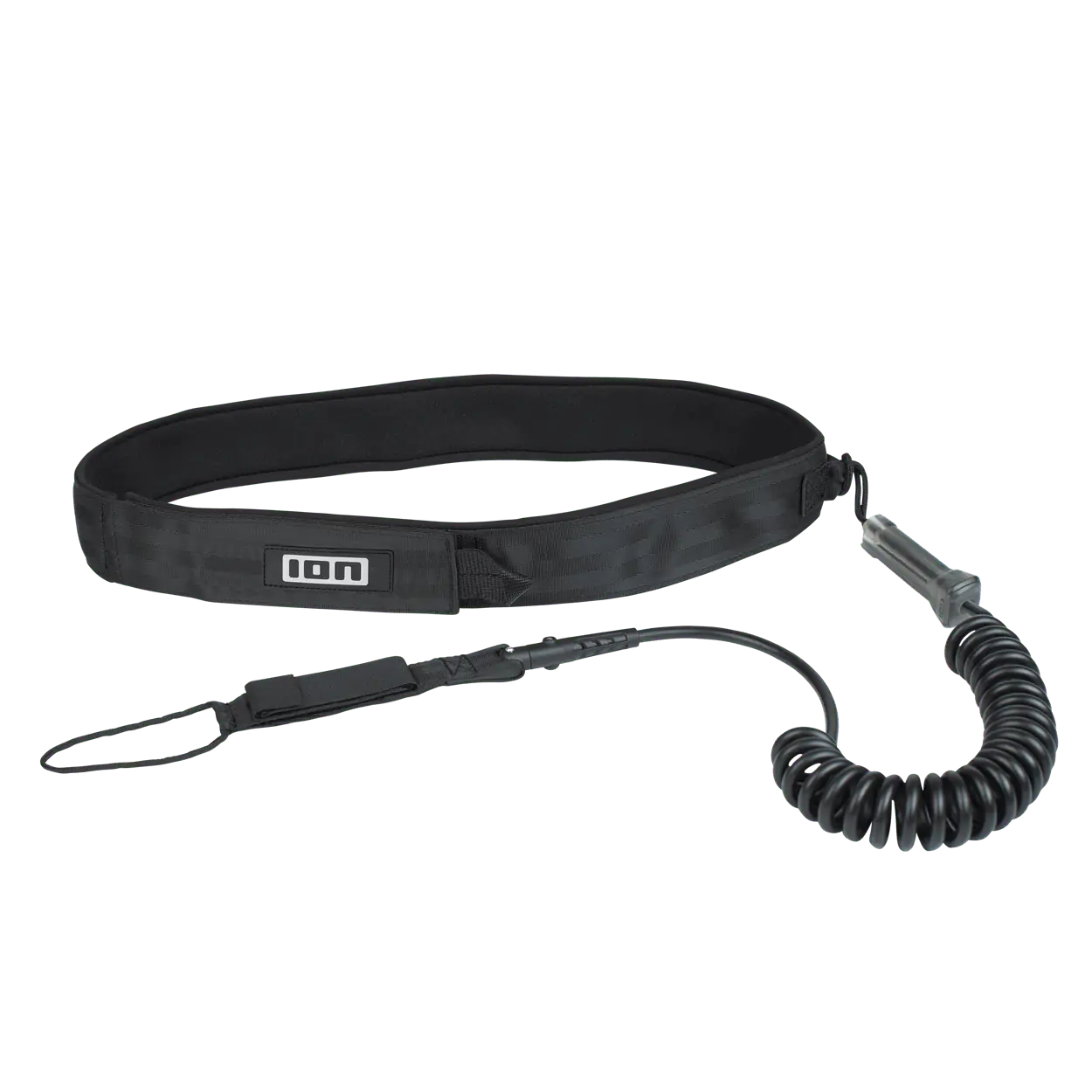 ION Wing Board Leash Core Coiled Hip Release Color: 900 black, Size: L-XL(8麓)