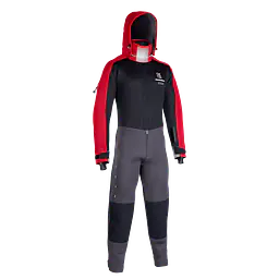 ION Fuse Drysuit 4/3 Back Zip unisex Color: 900/5xx black/red, Size: 52/L