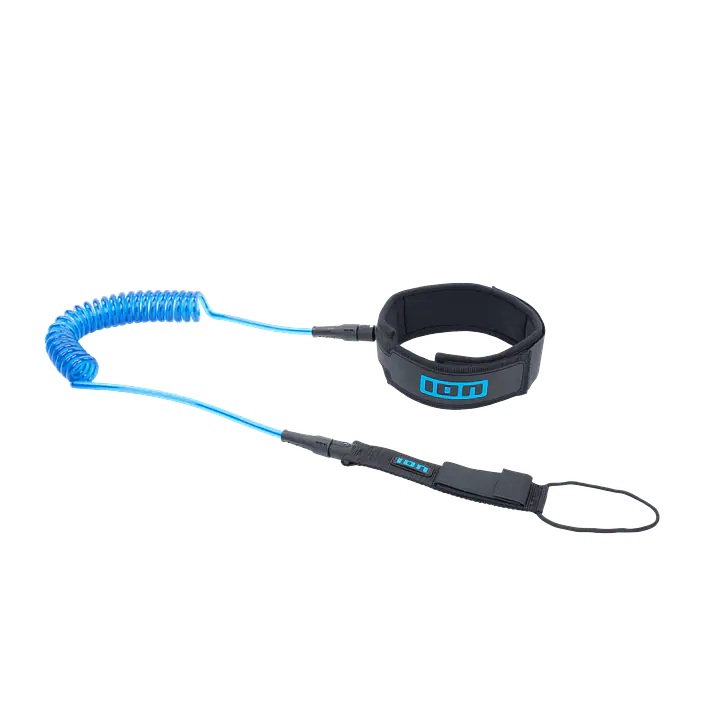 ION Wing / SUP Board Leash Core Coiled Knee Color: 7xx blue, Size: 8