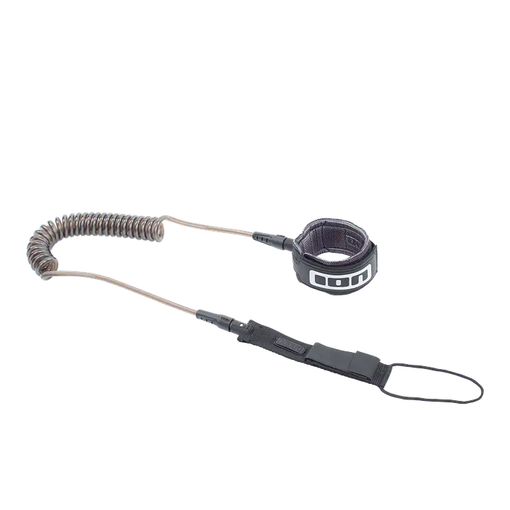 ION SUP Leash Tec Coiled Ankle Color: 900 black, Size: 8