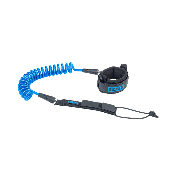 ION Wing Leash Core Coiled Wrist Color: 7xx blue, Size: 4