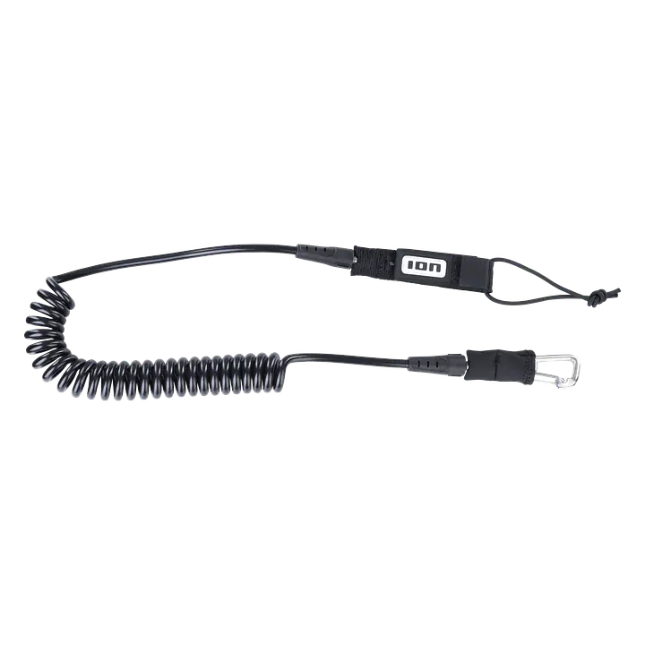 ION Wing Board Leash Core Coiled Carabiner Color: 900 black, Size: 8
