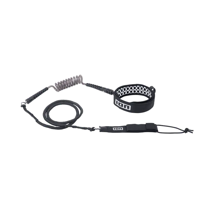 ION Wing Board Leash Core Hybrid Knee Color: 900 black, Size: 6'5"