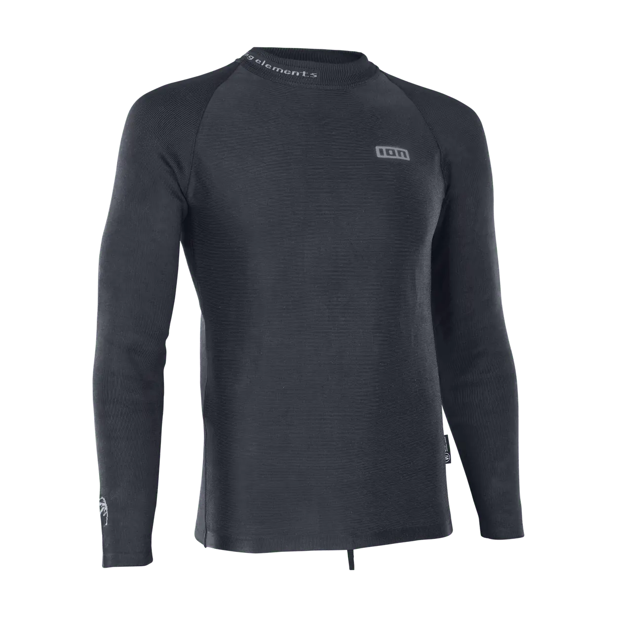 ION Rashguard LS Surf Shield unisex Color: 900 black, Size: 50/M