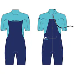 Neilpryde Dolphin Youth Shorty 2/2 BZ - Color: Blue, Size: 8