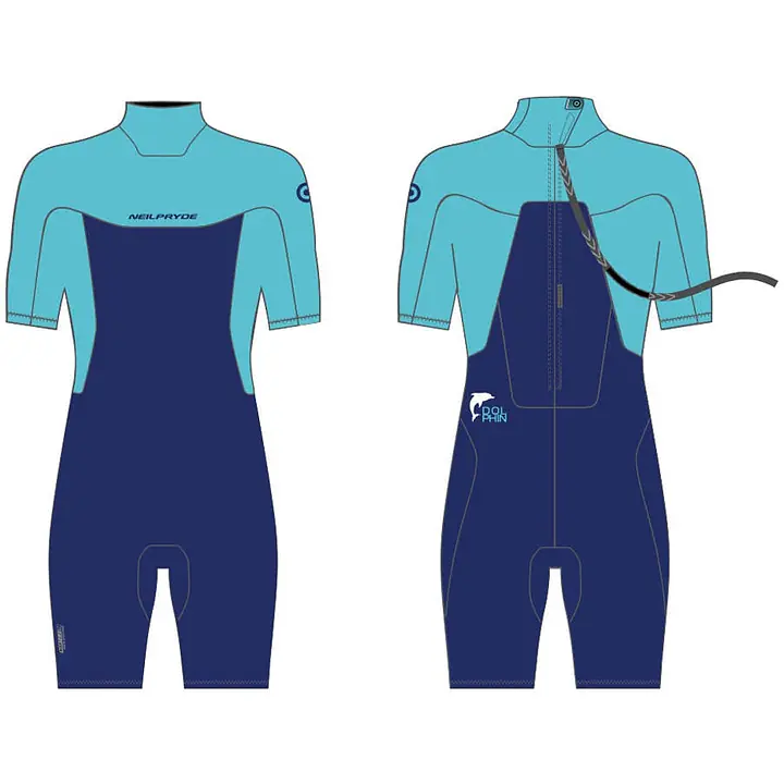Neilpryde Dolphin Youth Shorty 2/2 BZ - Color: Blue, Size: 8