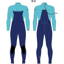 Neilpryde Dolphin Youth 3/2 BZ - Color: Blue, Size: 8